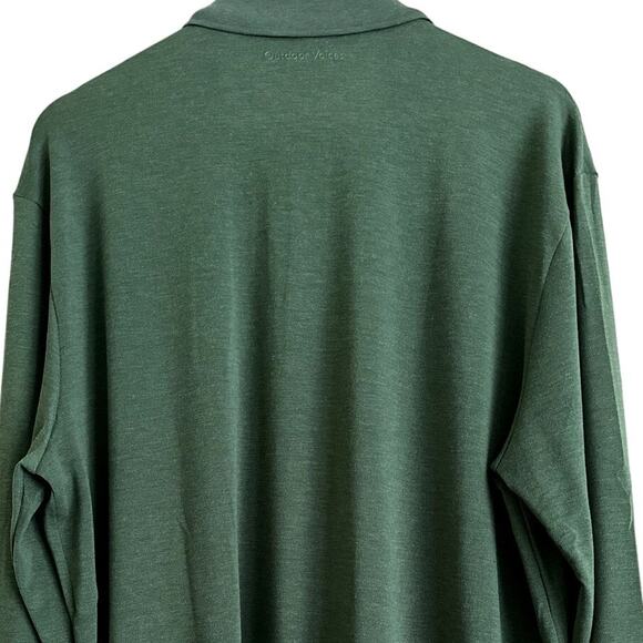 Outdoor Voices Men's Birdie Longsleeve Polo‎ NWT-XXL-Color:Greenwoods - Picture 7 of 9